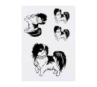 Azeeda 4 x 'Cute Shih Tzu' Temporary Tattoos - Water Resistant, Skin-Safe, Non-Toxic Transfers, Mixed Sizes (TO00092260)