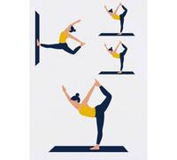 Azeeda 4 x 'Dancer Yoga Pose' Temporary Tattoos (TO00099624)