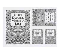 Azeeda 4 x 'Decorative Make A List' Temporary Tattoos - Water Resistant, Skin-Safe, Non-Toxic Transfers, Mixed Sizes (TO00103298)