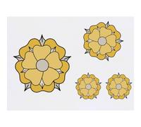 Azeeda 4 x 'Derbyshire Emblem' Temporary Tattoos - Water Resistant, Skin-Safe, Non-Toxic Transfers, Mixed Sizes (TO00104456)