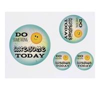 Azeeda 4 x 'Do Something Awesome Today' Temporary Tattoos - Water Resistant, Skin-Safe, Non-Toxic Transfers, Mixed Sizes (TO00103466)