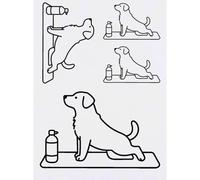 Azeeda 4 x 'Dog Doing Yoga' Temporary Tattoos (TO00098968)