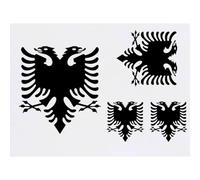 Azeeda 4 x 'Double Headed Eagle' Temporary Tattoos - Water Resistant, Skin-Safe, Non-Toxic Transfers, Mixed Sizes (TO00092386)