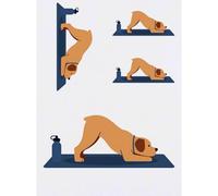 Azeeda 4 x 'Downward Dog Yoga Pose' Temporary Tattoos (TO00098966)