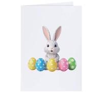 Azeeda 4 x 'Easter Bunny with Eggs' Gift Tags (GI00131473)