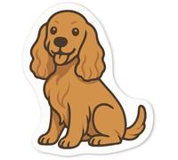 Azeeda 4 x 'English Cocker Spaniel' Stickers - White, 5cm (DW00141780)