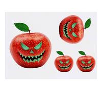 Azeeda 4 x 'Evil Apple' Temporary Tattoos - Water Resistant, Skin-Safe, Non-Toxic Transfers, Mixed Sizes (TO00105430)