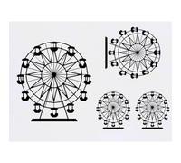 Azeeda 4 x 'Ferris Wheel' Temporary Tattoos - Water Resistant, Skin-Safe, Non-Toxic Transfers, Mixed Sizes (TO00098046)