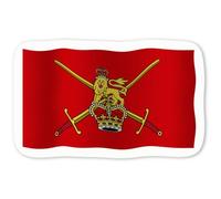 Azeeda 4 x 'Flag of The British Army' Stickers - White, 5cm (DW00079684)