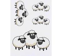 Azeeda 4 x 'Flock of Sheep' Temporary Tattoos - Water Resistant, Skin-Safe, Non-Toxic Transfers, Mixed Sizes (TO00098114)
