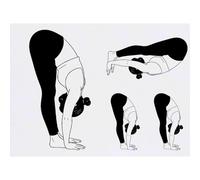 Azeeda 4 x 'Forward Fold Yoga Pose' Temporary Tattoos (TO00099626)