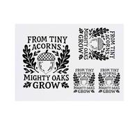 Azeeda 4 x 'From Tiny Acorns Mighty Oaks Grow' Temporary Tattoos - Water Resistant, Skin-Safe, Non-Toxic Transfers, Mixed Sizes (TO00091980)