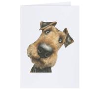 Azeeda 4 x 'Funny Airedale Terrier' Gift Tags/Labels (GI00135241)