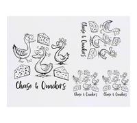 Azeeda 4 x 'Funny Ducks With Cheese' Temporary Tattoos - Water Resistant, Skin-Safe, Non-Toxic Transfers, Mixed Sizes (TO00093444)