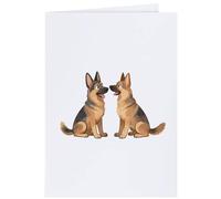 Azeeda 4 x 'German Shepherd Pair' Gift Tags/Labels (GI00129655)