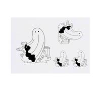 Azeeda 4 x 'Ghost In The Woods' Temporary Tattoos - Water Resistant, Skin-Safe, Non-Toxic Transfers, Mixed Sizes (TO00091144)
