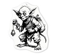 Azeeda 4 x 'Goblin Rogue' White Premium Vinyl Decal Stickers - Waterproof, Durable & Easy to Apply - Ideal for Car Bumpers, Windows, Bins and More - Small (50mm) (DW00111484)