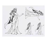 Azeeda 4 x 'Goddess Nyx' Temporary Tattoos - Water Resistant, Skin-Safe, Non-Toxic Transfers, Mixed Sizes (TO00100310)