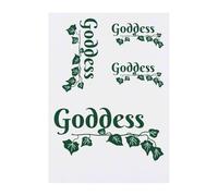 Azeeda 4 x 'Goddess On Ivy Vine' Temporary Tattoos - Water Resistant, Skin-Safe, Non-Toxic Transfers, Mixed Sizes (TO00086578)