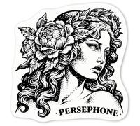 Azeeda 4 x 'Goddess Persephone' Stickers - White, 5cm (DW00216217)
