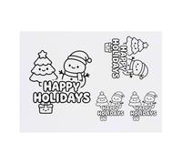 Azeeda 4 x 'Happy Holidays Cute Snowman' Temporary Tattoos - Water Resistant, Skin-Safe, Non-Toxic Transfers, Mixed Sizes (TO00093612)