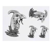 Azeeda 4 x 'Helmeted Guinea Fowl' Temporary Tattoos (TO00108698)