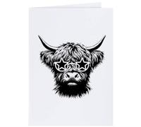 Azeeda 4 x 'Highland Cow Rockstar' Gift Tags/Labels (GI00131824)