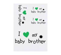 Azeeda 4 x 'I Love My Baby Brother' Temporary Tattoos - Water Resistant, Skin-Safe, Non-Toxic Transfers, Mixed Sizes (TO00086546)