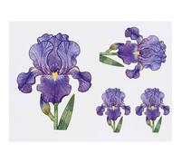 Azeeda 4 x 'Iris Flower' Temporary Tattoos (TO00099478)