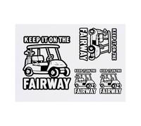 Azeeda 4 x 'Keep it on the Fairway' Temporary Tattoos - Water Resistant, Skin-Safe, Non-Toxic Transfers, Mixed Sizes (TO00091344)