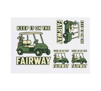 Azeeda 4 x 'Keep it on the Fairway' Temporary Tattoos - Water Resistant, Skin-Safe, Non-Toxic Transfers, Mixed Sizes (TO00091346)