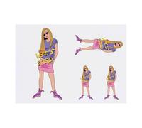 Azeeda 4 x 'Let's Shop' Temporary Tattoos - Water Resistant, Skin-Safe, Non-Toxic Transfers, Mixed Sizes (TO00095414)