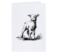 Azeeda 4 x 'Little Lamb Standing ' Gift Tags/Labels (GI00136024)