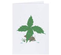 Azeeda 4 x 'Little Mouse Sheltering ' Gift Tags/Labels (GI00131677)