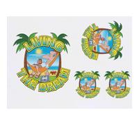 Azeeda 4 x 'Living The Dream' Temporary Tattoos (TO00104690)