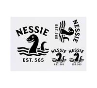 Azeeda 4 x 'Loch Ness Monster' Temporary Tattoos - Water Resistant, Skin-Safe, Non-Toxic Transfers, Mixed Sizes (TO00091056)