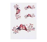 Azeeda 4 x 'Lovebirds Sitting On A Branch ' Temporary Tattoos - Water Resistant, Skin-Safe, Non-Toxic Transfers, Mixed Sizes (TO00092350)