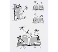 Azeeda 4 x 'Magical Book' Temporary Tattoos - Water Resistant, Skin-Safe, Non-Toxic Transfers, Mixed Sizes (TO00007474)
