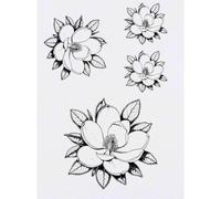 Azeeda 4 x 'Magnolia Flower' Temporary Tattoos (TO00099476)