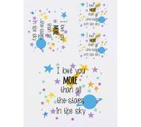 Azeeda 4 x 'More Than All The Stars' Temporary Tattoos (TO00103382)