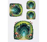 Azeeda 4 x 'Mossy Cave Entrance' Temporary Tattoos (TO00104072)