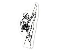 Azeeda 4 x 'Mountain Climber' White Premium Vinyl Decal Stickers - Waterproof, Durable & Easy to Apply - Ideal for Car Bumpers, Windows, Bins and More - Small (50mm) (DW00042921)