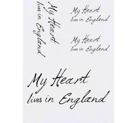 Azeeda 4 x 'My Heart Lives In England' Temporary Tattoos (TO00107510)