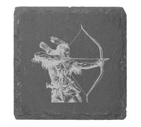 Azeeda 4 x 'Native American Archer' Slate Coasters (CR00234828)