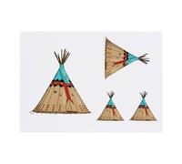 Azeeda 4 x 'Native American Tipi' Temporary Tattoos (TO00071934)