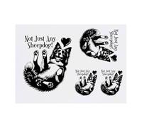Azeeda 4 x 'Not Just Any Sheepdog' Temporary Tattoos - Water Resistant, Skin-Safe, Non-Toxic Transfers, Mixed Sizes (TO00091960)