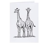 Azeeda 4 x 'Pair of Giraffes' Gift Tags/Labels (GI00129769)