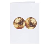 Azeeda 4 x 'Pair of Golden Soccer Balls' Gift Tags/Labels (GI00142378)