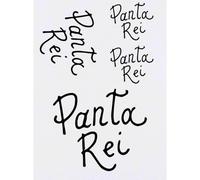 Azeeda 4 x 'Panta Rei Handlettering' Temporary Tattoos - Water Resistant, Skin-Safe, Non-Toxic Transfers, Mixed Sizes (TO00093248)