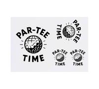 Azeeda 4 x 'Par-Tee Time' Temporary Tattoos - Water Resistant, Skin-Safe, Non-Toxic Transfers, Mixed Sizes (TO00090086)